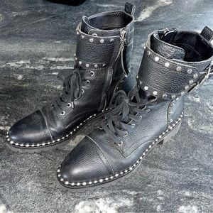 Sam Edelman Jennifer Studded Combat Boot Size 8